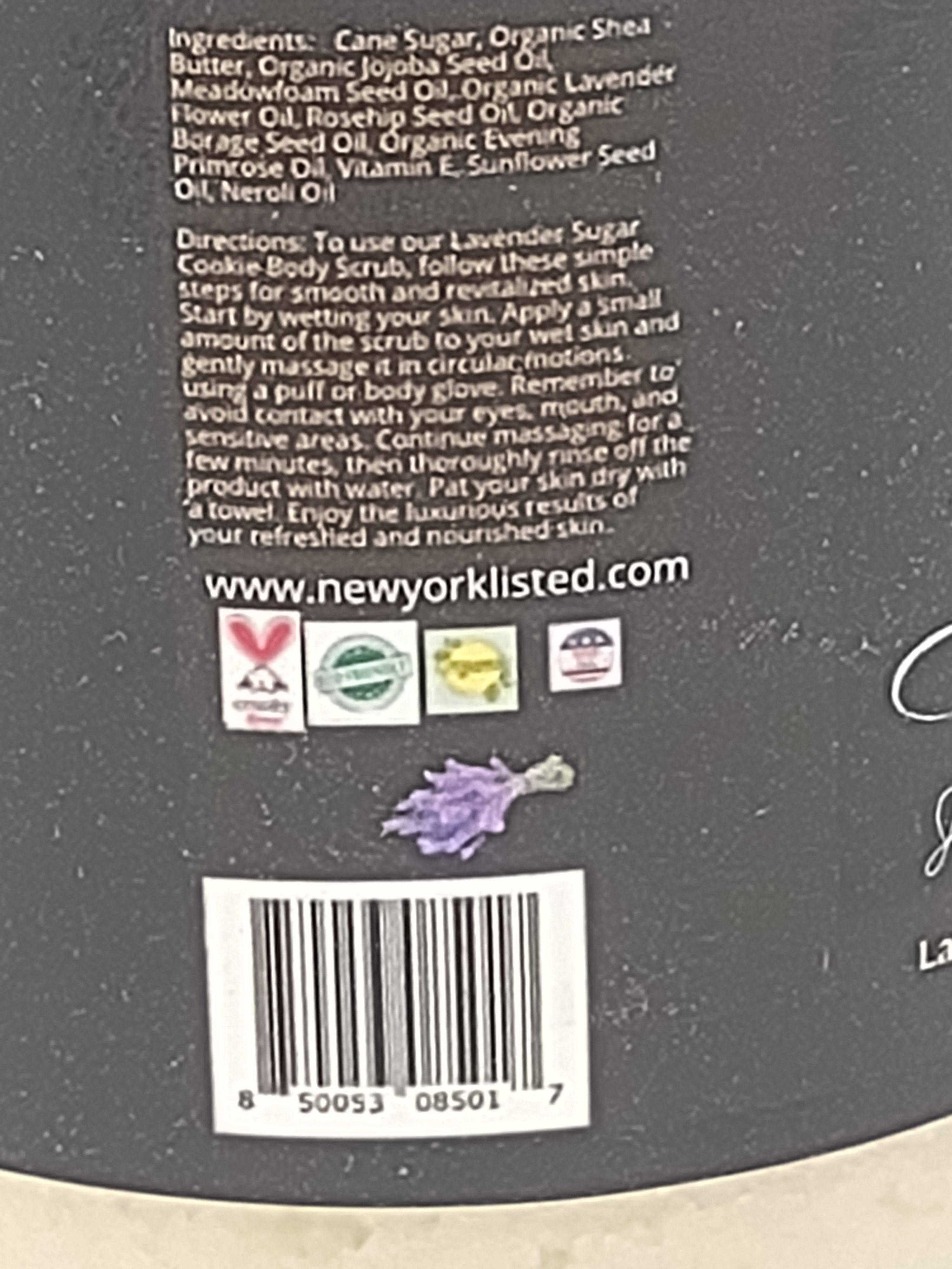 NEWYORKLISTED SPA - Lavender Sugar Cookie Scrub - NEWYORKLISTED