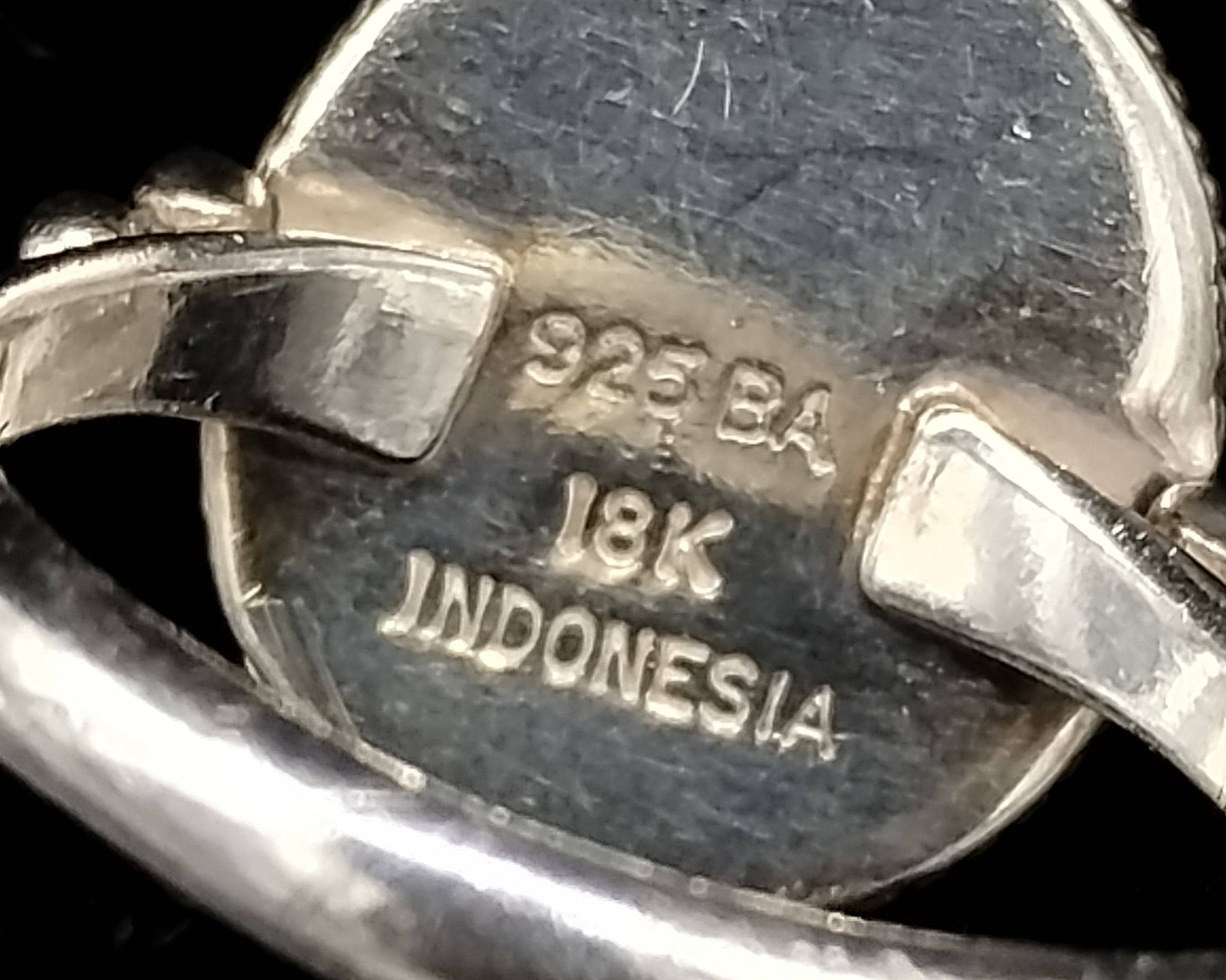 NEWYORKLISTED Vintage 18K Gold & Sterling BA SUARTI Bali Necklace & Ring - NEWYORKLISTED