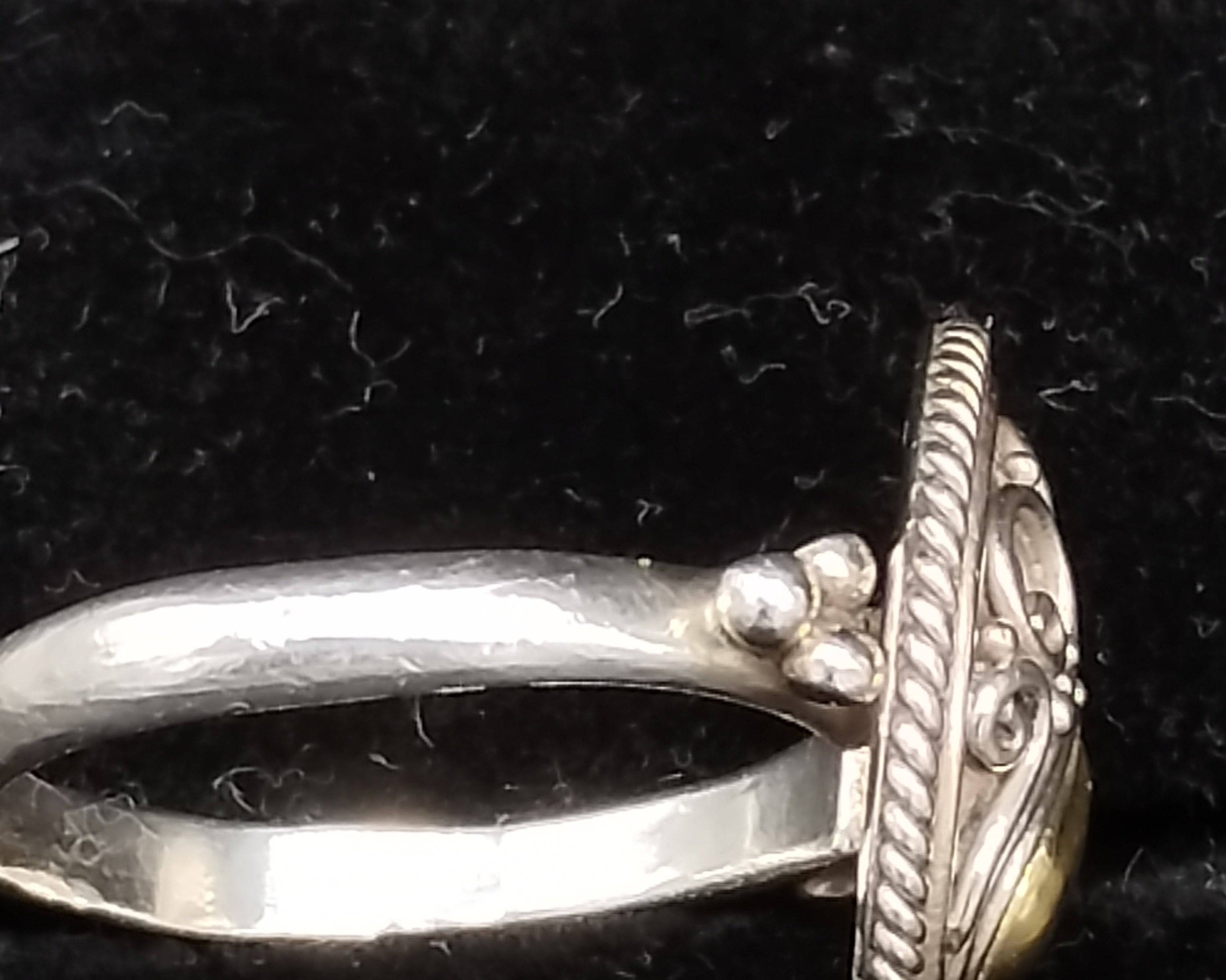 NEWYORKLISTED Vintage 18K Gold & Sterling BA SUARTI Bali Necklace & Ring - NEWYORKLISTED