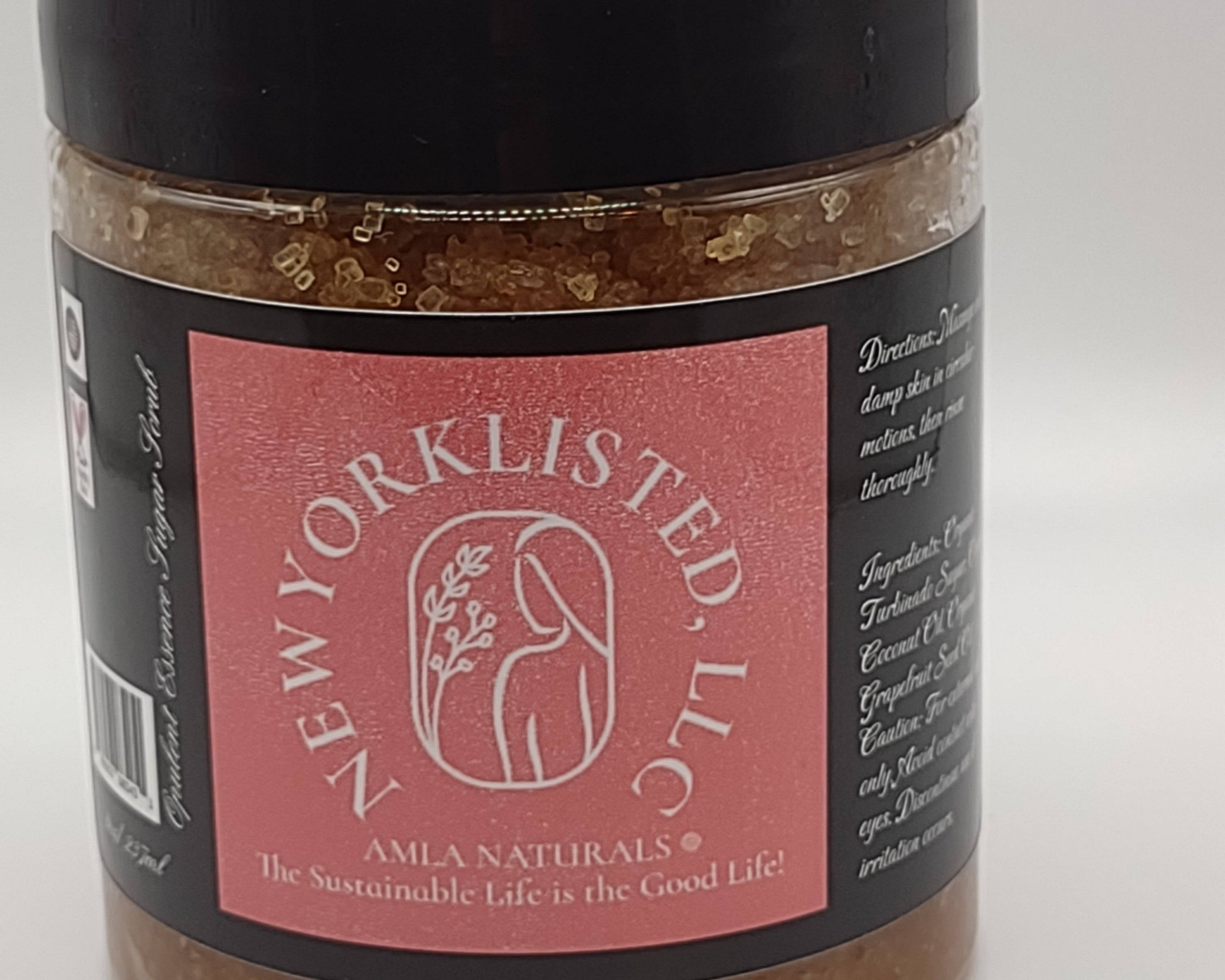 AMLA NATURALS Opulent Essence Sugar Scrub - Three Simple Organic Ingredients! - NEWYORKLISTED