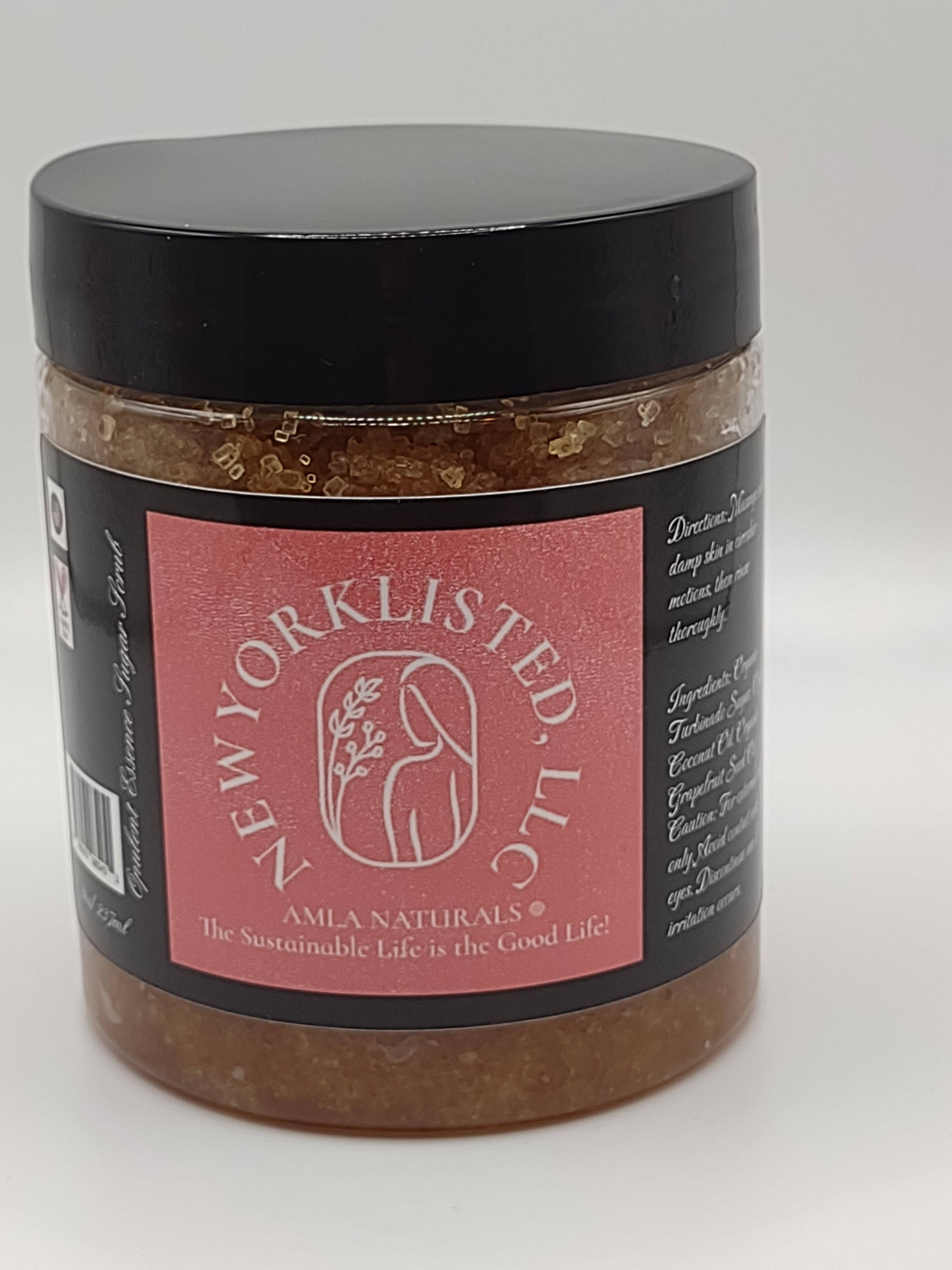AMLA NATURALS Opulent Essence Sugar Scrub - Three Simple Organic Ingredients! - NEWYORKLISTED