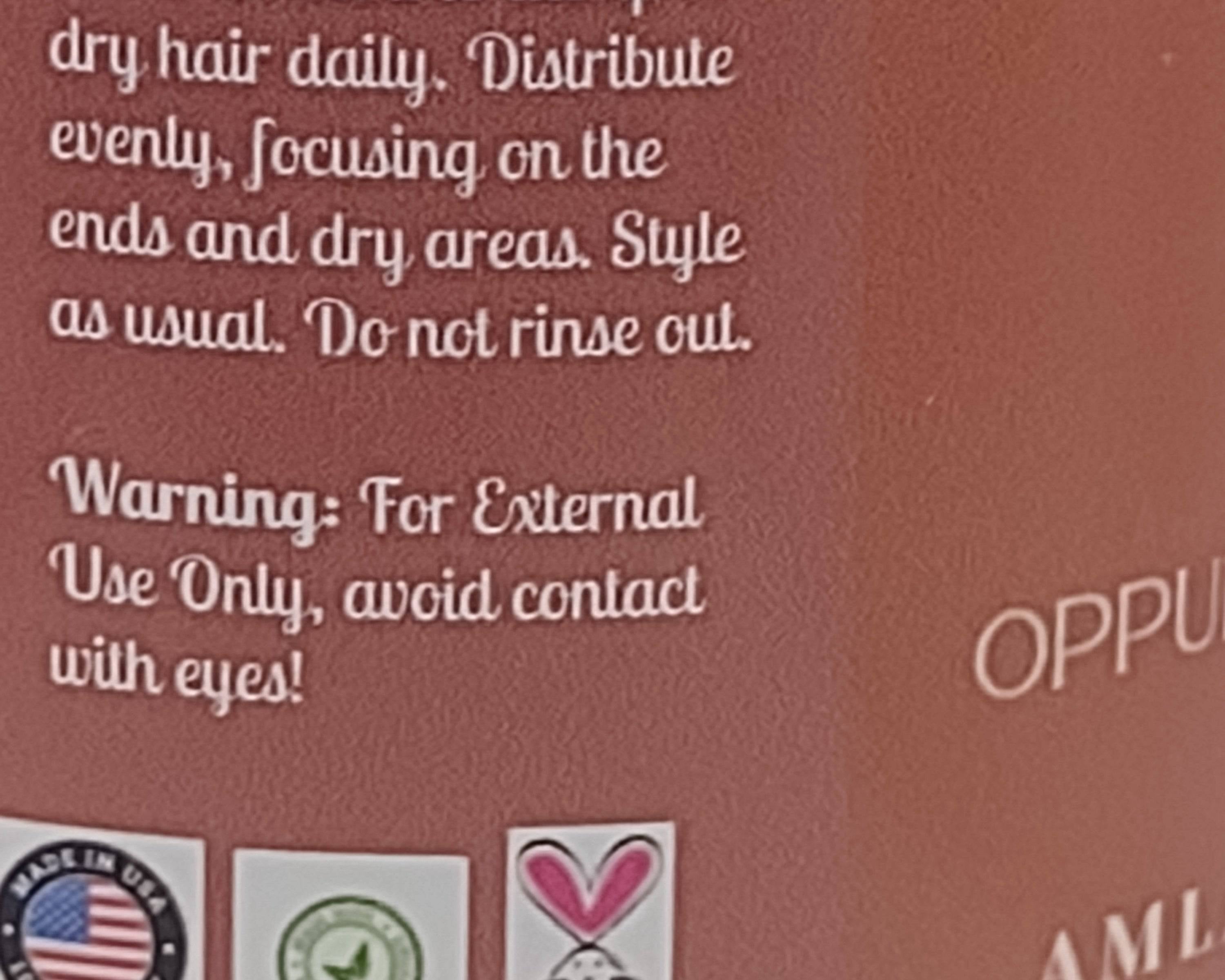 Directions for product use