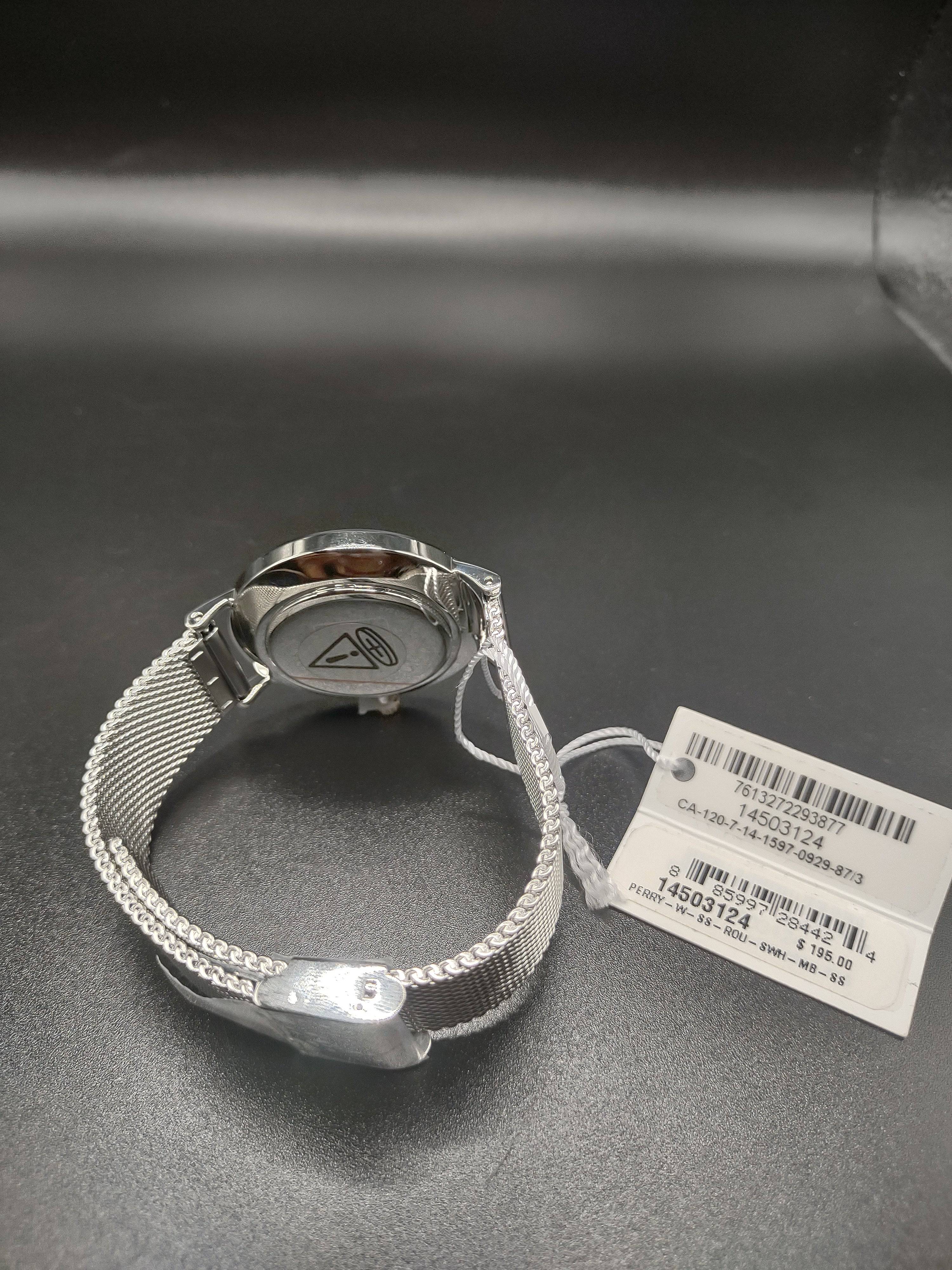 NEWYORKLISTED STYLE COLLECTION: Ladies Coach Perry Watch – Silver Stainless Steel Mesh Bracelet - NEWYORKLISTED