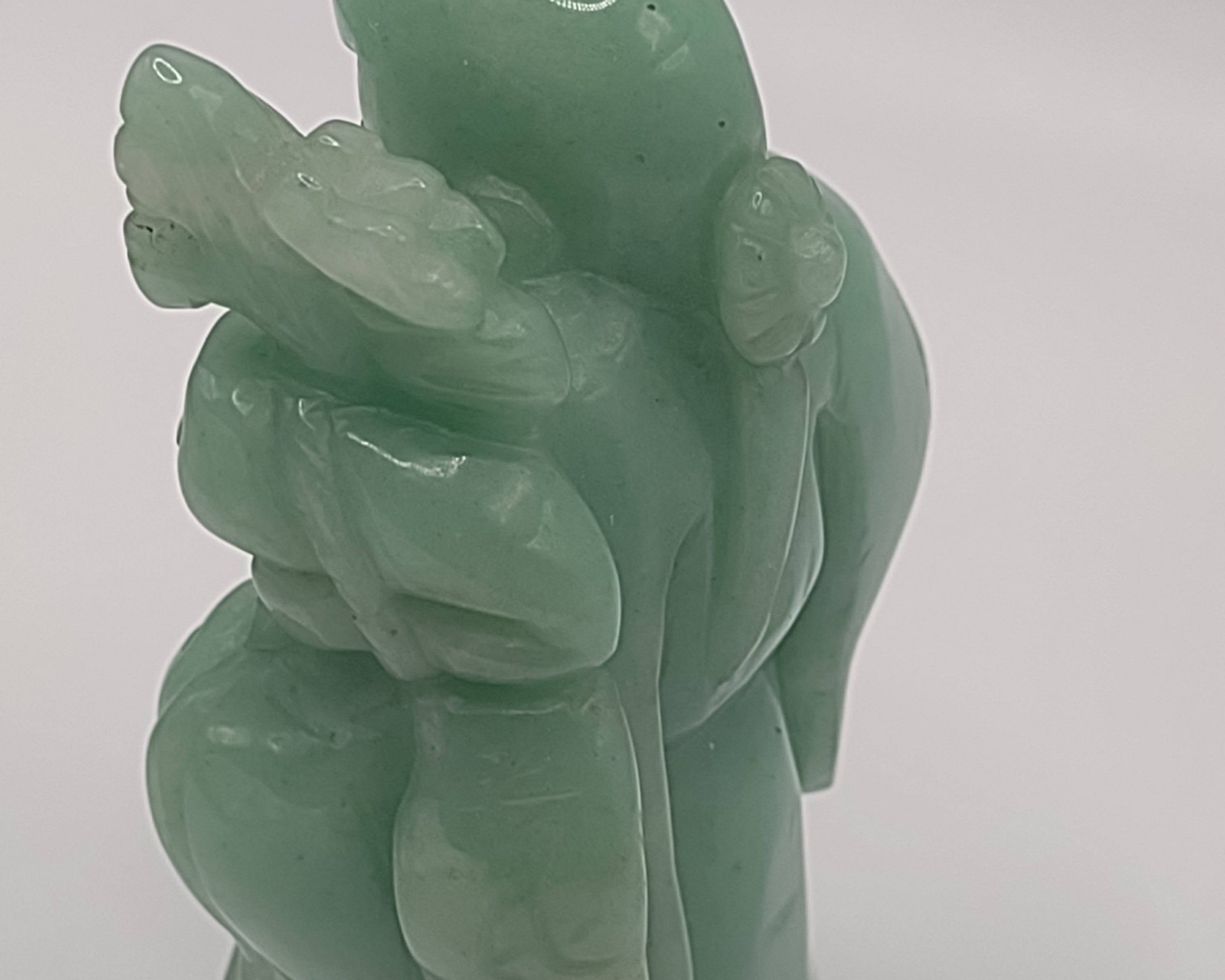 Hand-Carved Solid Jade Figurine – Shou Lao, God of Longevity: NEWYORKLISTED UNIQUE FINDS COLELCTION - NEWYORKLISTED
