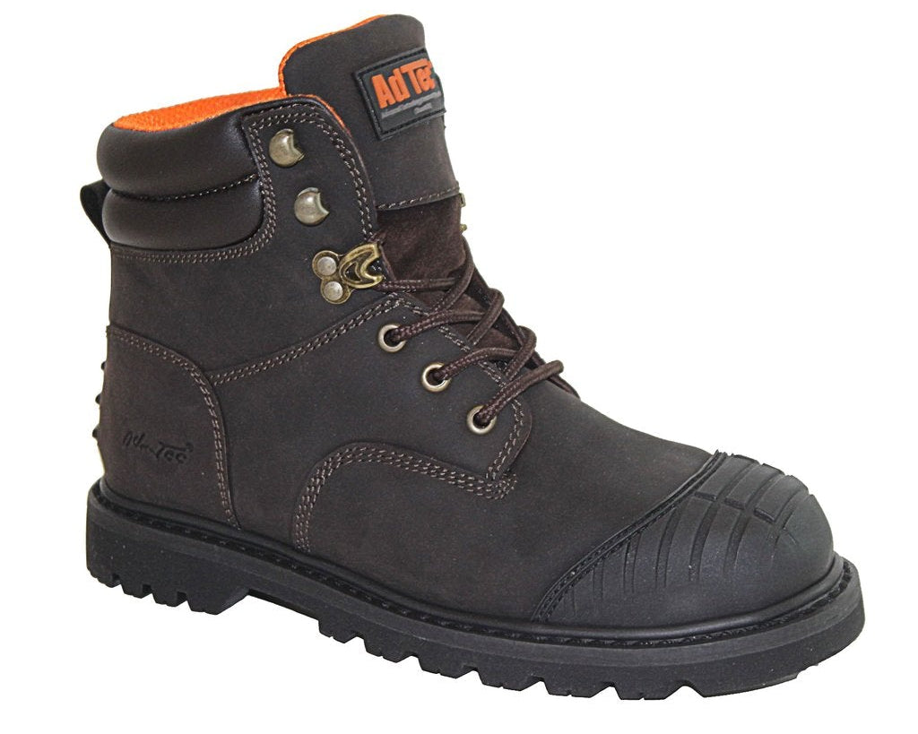 Men's 6" Brown Work Leather Boots-1