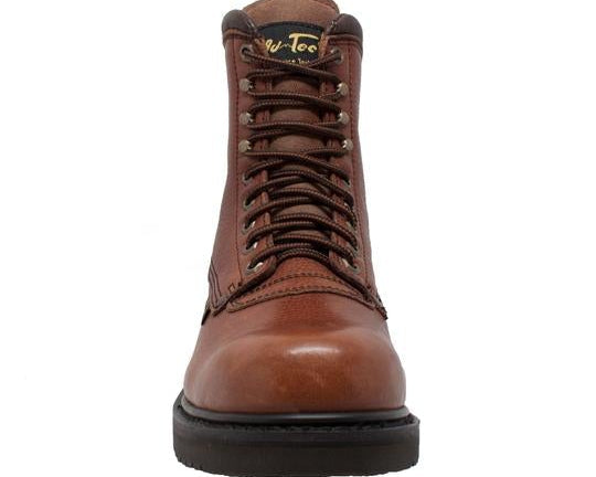 Men's 8" Brown Work Leather Boots-4