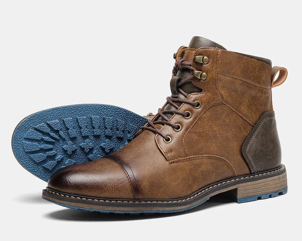 Retro Boots Men Brand 2025 Fashion Comfortable Boots Leather - NEWYORKLISTED