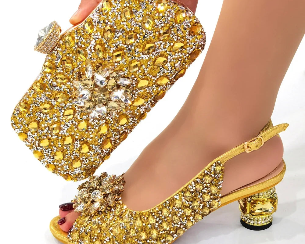 Ladies Italian Leather Shoe and Bag Set Blue Color Italian Shoe With Matching Bag Set 2022 Nigerian Shoes and Bag Set for Party - NEWYORKLISTED