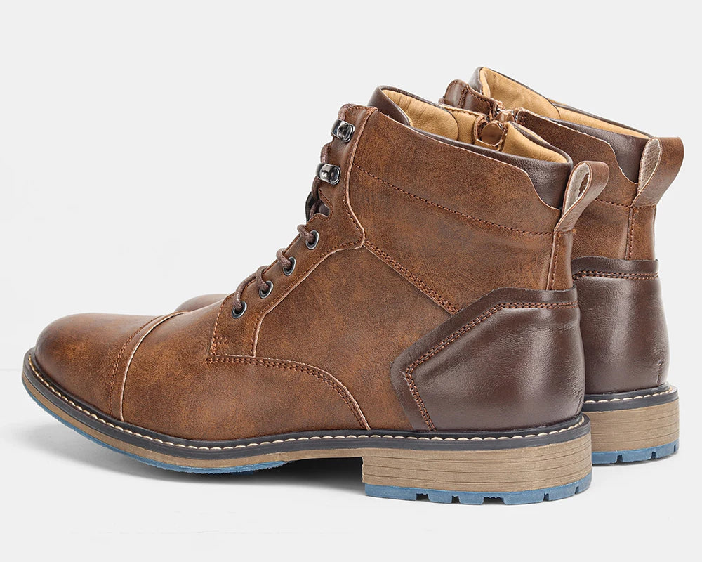 Retro Boots Men Brand 2025 Fashion Comfortable Boots Leather - NEWYORKLISTED