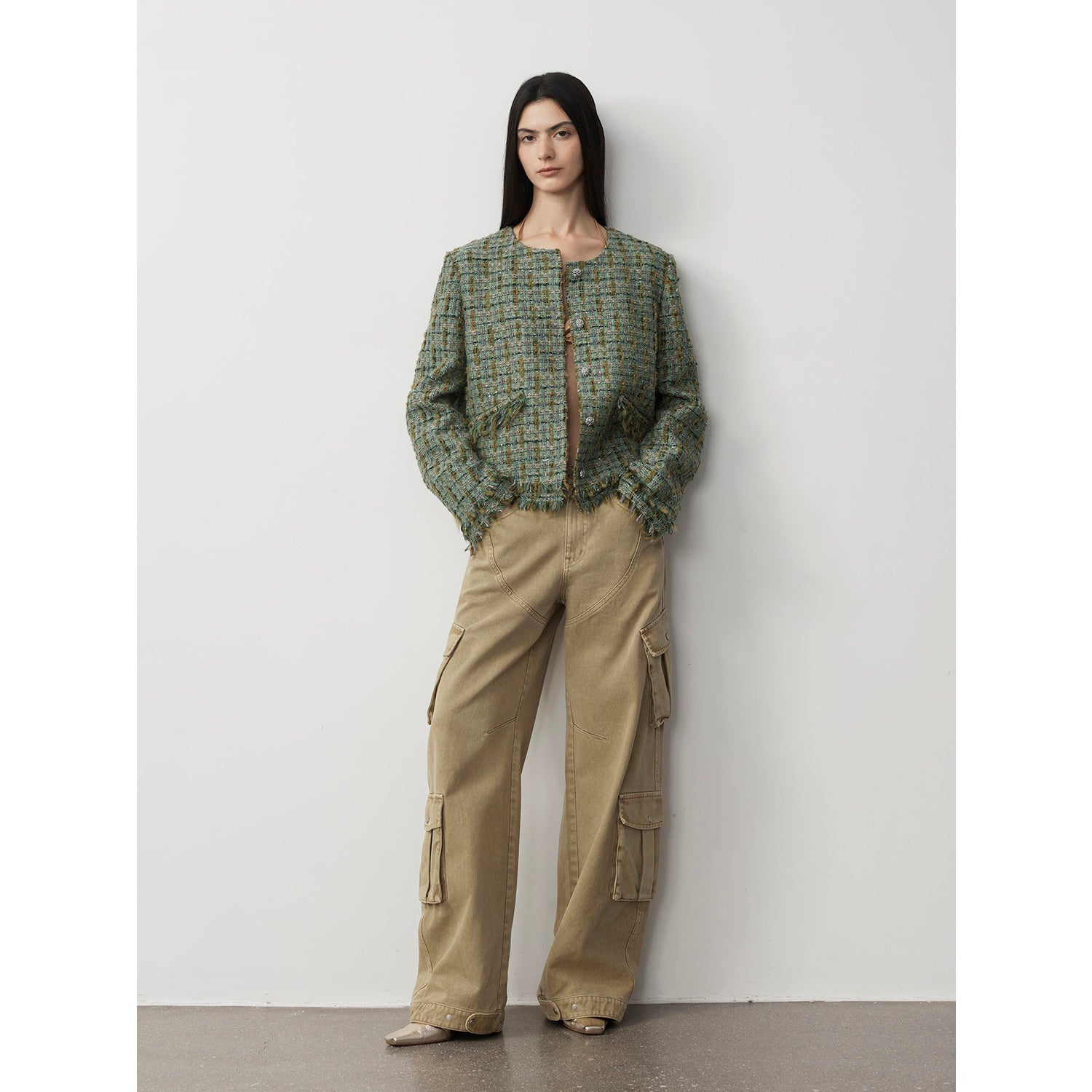 "Nostalgic Wasteland" Heavy Washed Personalized Distressed American Streetwear Large Pocket Cocoon Jeans - NEWYORKLISTED