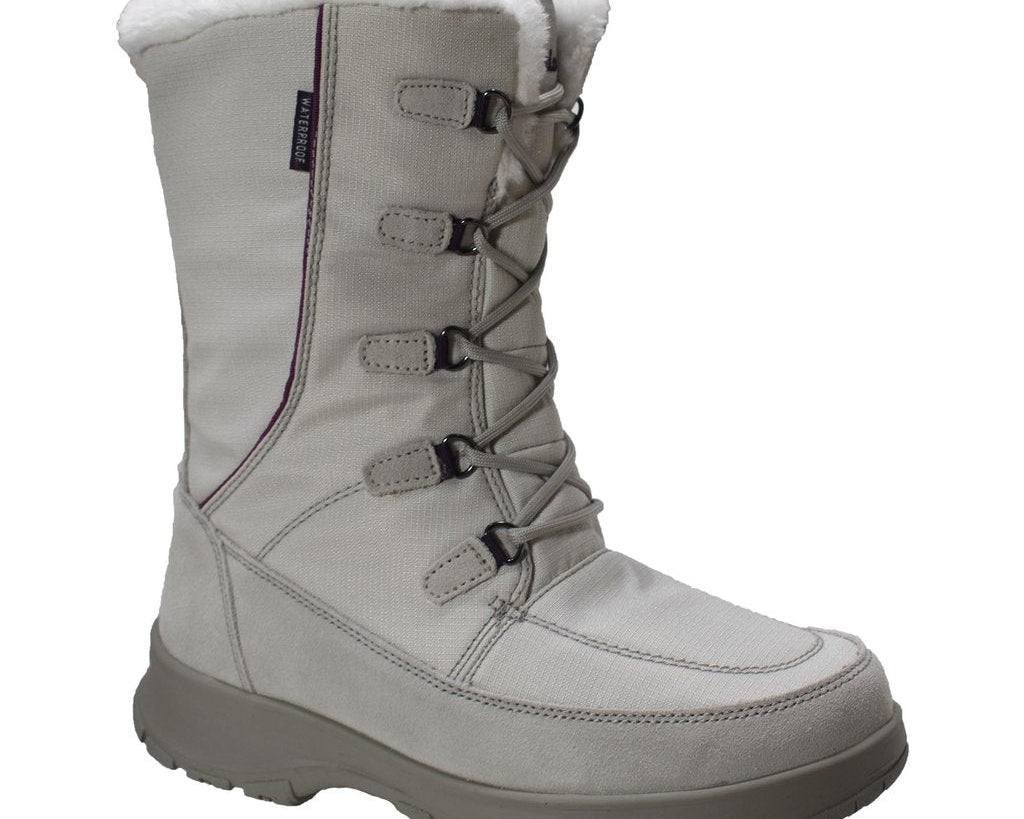 Womens Waterproof Nylon Winter Leather Boots-1