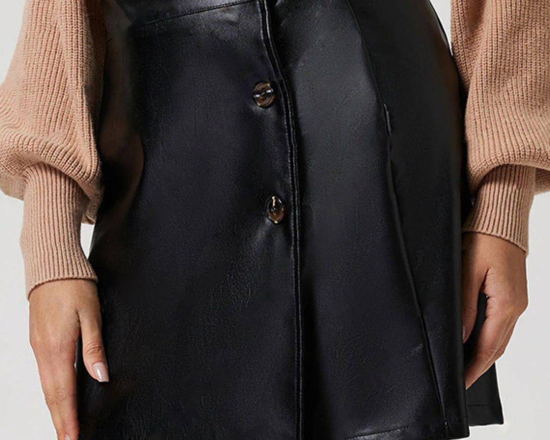 Buttoned High Rise Mini Skirt - NEWYORKLISTED