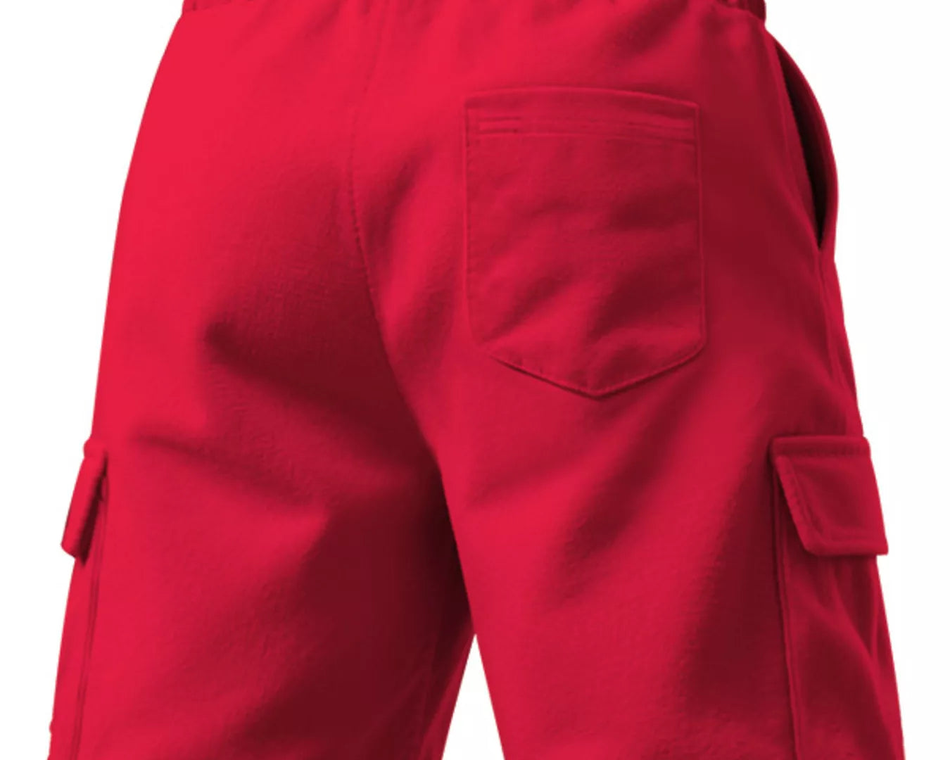 NEWYORKLISTED ATLAS MEN'S COLLECTION: Red cargo shorts on a white background