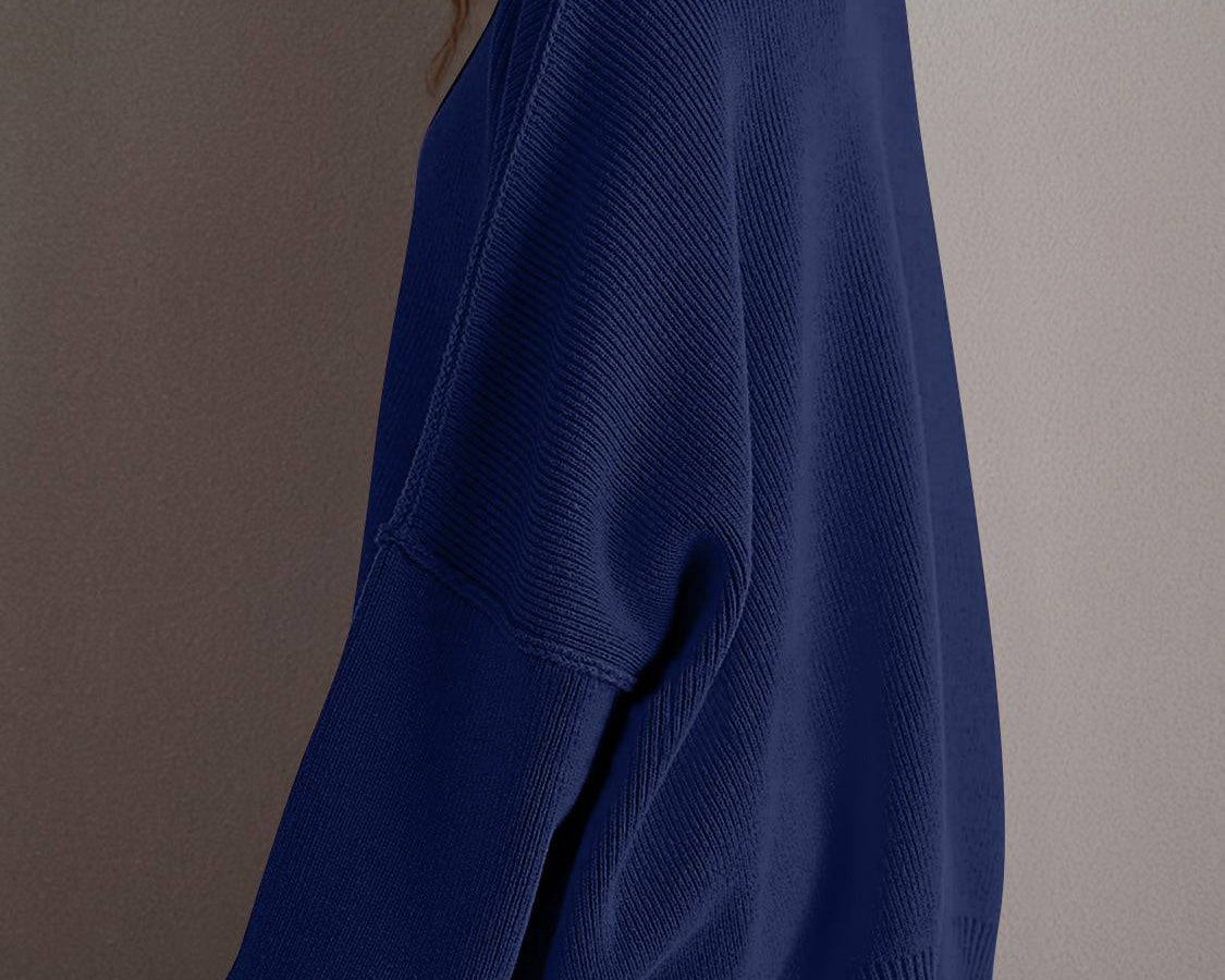 NEWYORKLISTED STYLE COLLECTION: Round Neck Long Sleeve Sweater - NEWYORKLISTED