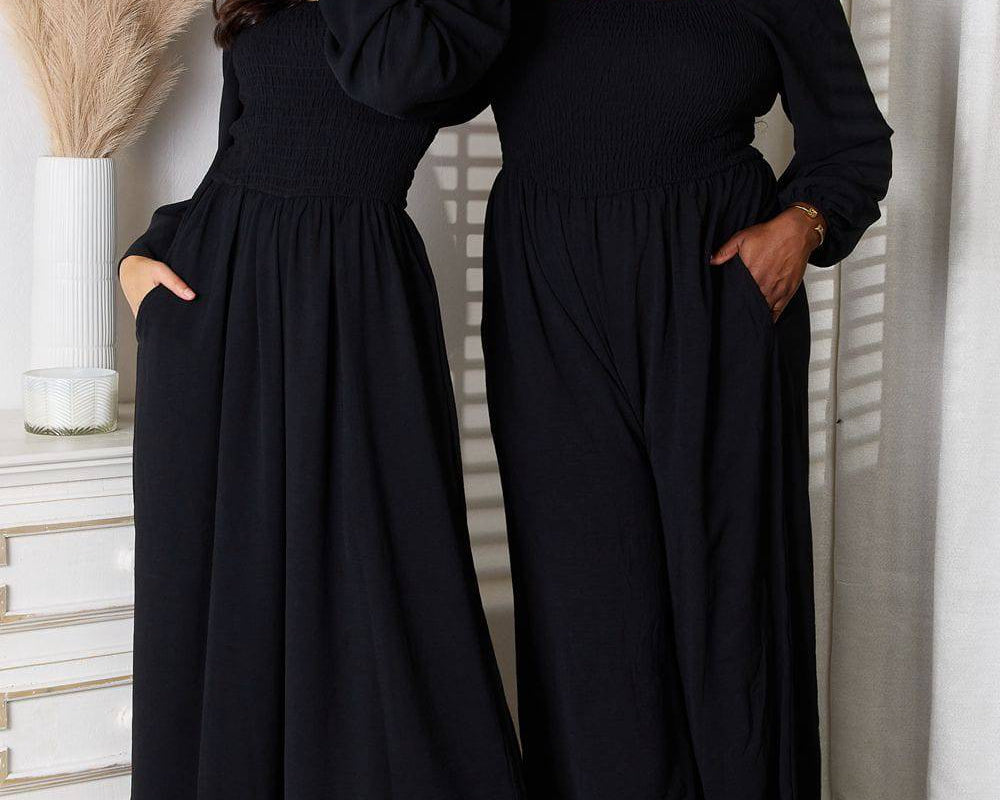 NEWYORKLISTED STYLE COLLECTION: Effortless Elegance Square Neck Jumpsuit with Pockets - NEWYORKLISTED