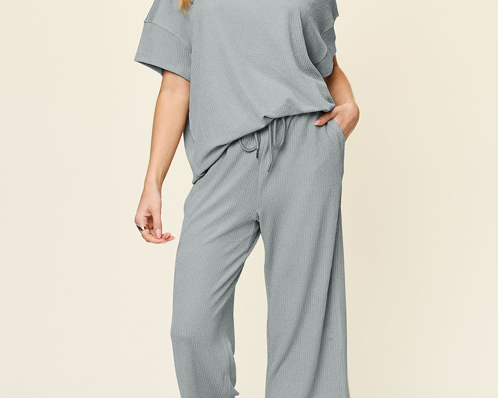 NYLD Short Sleeve T-Shirt and Wide Leg Pants - NEWYORKLISTED