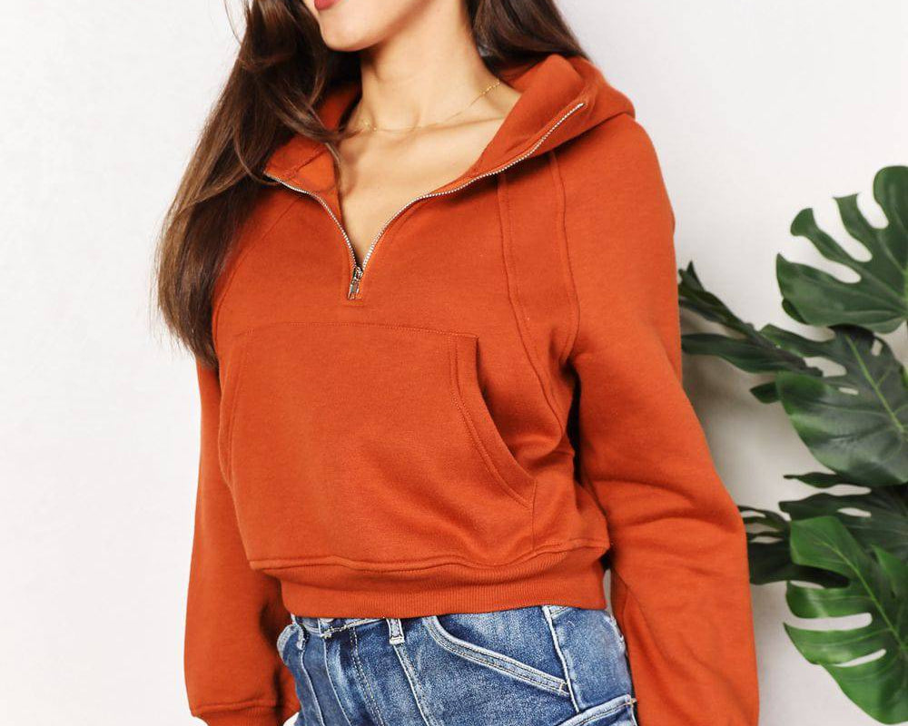 NEWYORKLISTED Style Collection: Half-Zip Long Sleeve Hoodie - NEWYORKLISTED