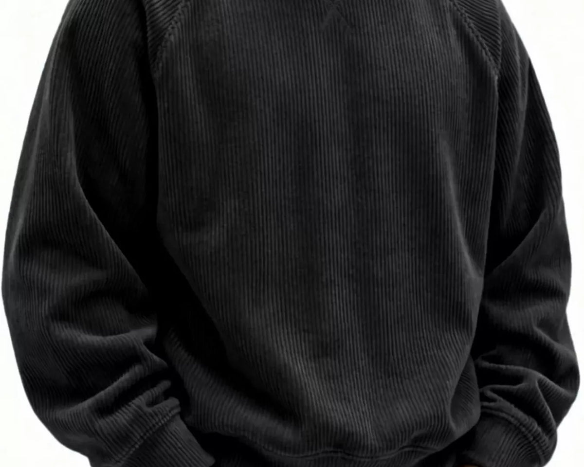 NEWYORKLISTED ATLAS MEN'S COLLECTION – Men's corduroy crew-neck sweatshirt, product image 3