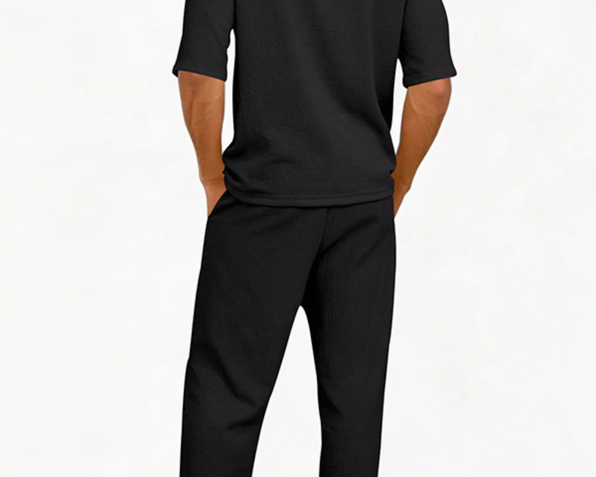 NEWYORKLISTED ATLAS MEN'S COLLECTION – Men's half-sleeve top and pants two-piece set, product image 8