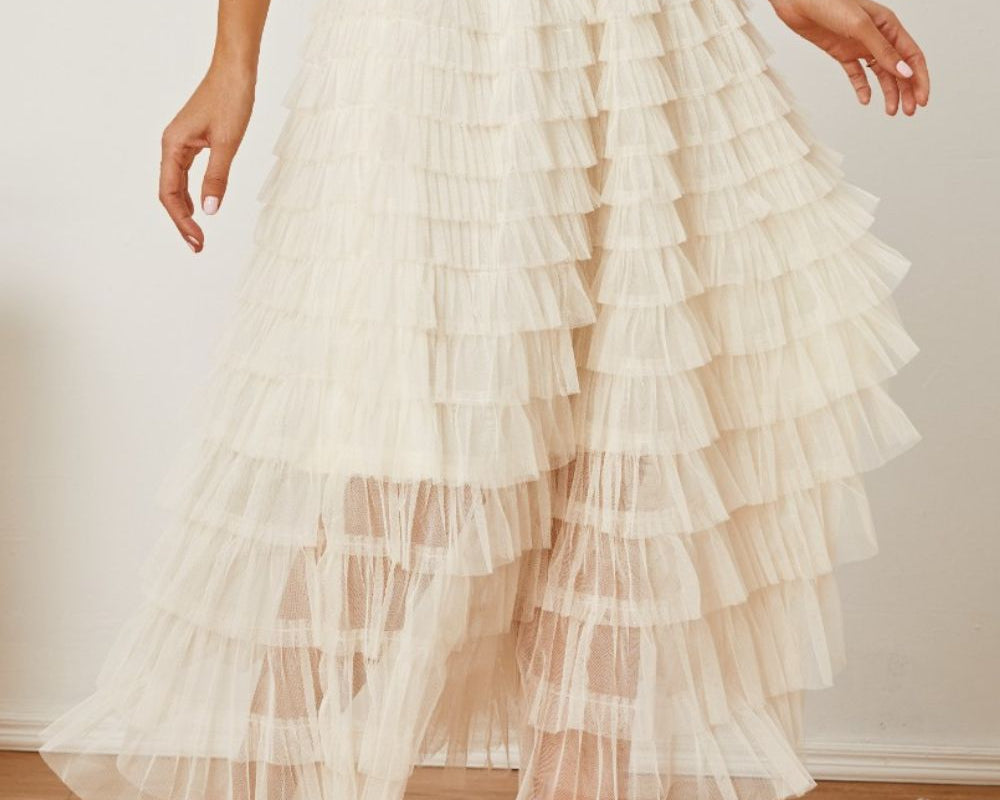 NEWYORKLISTED STYLE COLLECTION: Ruched High Waist Tiered Skirt - NEWYORKLISTED