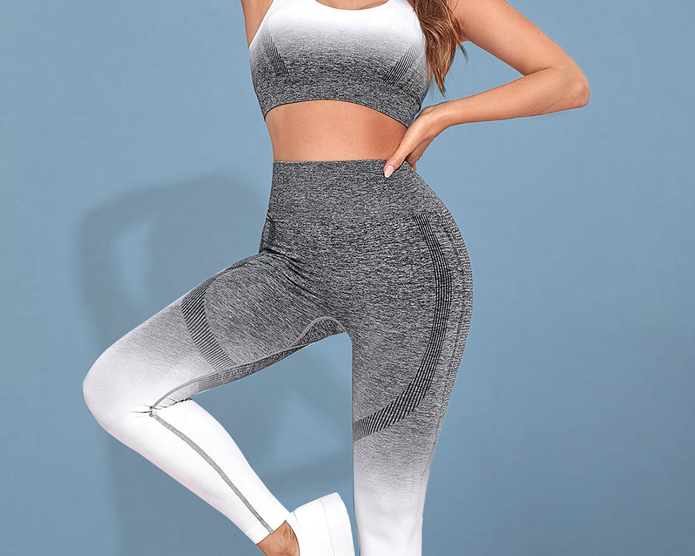 NEWYORKLISTED Gradient Sports Tank and Leggings Set - NEWYORKLISTED
