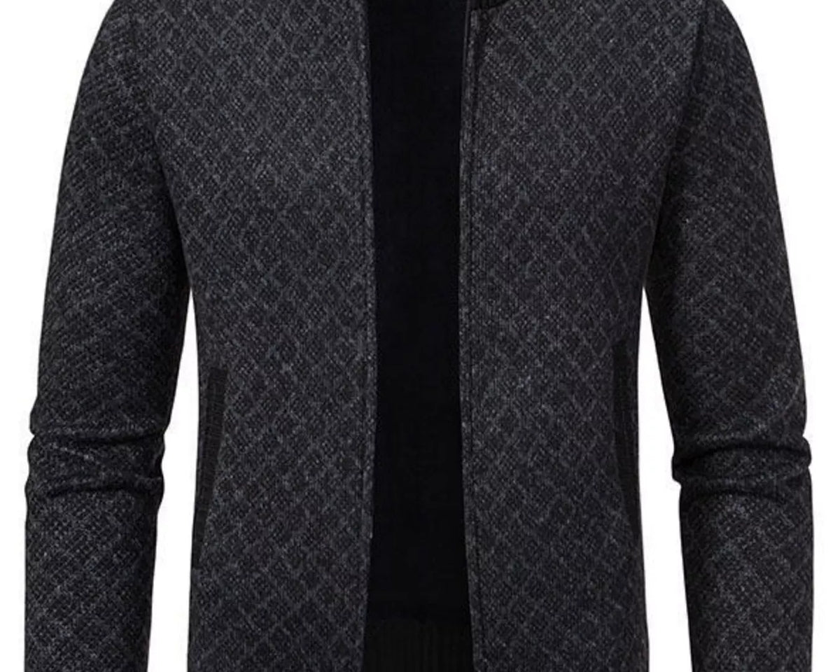 NEWYORKLISTED ATLAS MEN'S COLLECTION – Men's geometric full-zip cardigan, product image 11