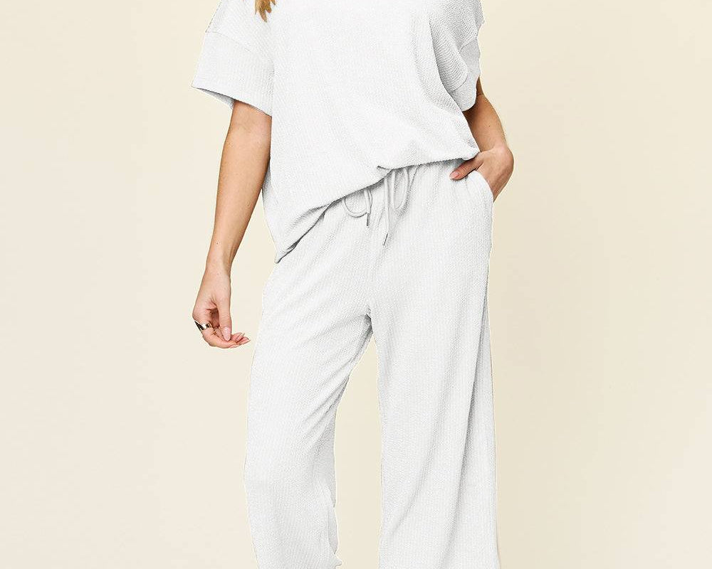 NYLD Short Sleeve T-Shirt and Wide Leg Pants - NEWYORKLISTED