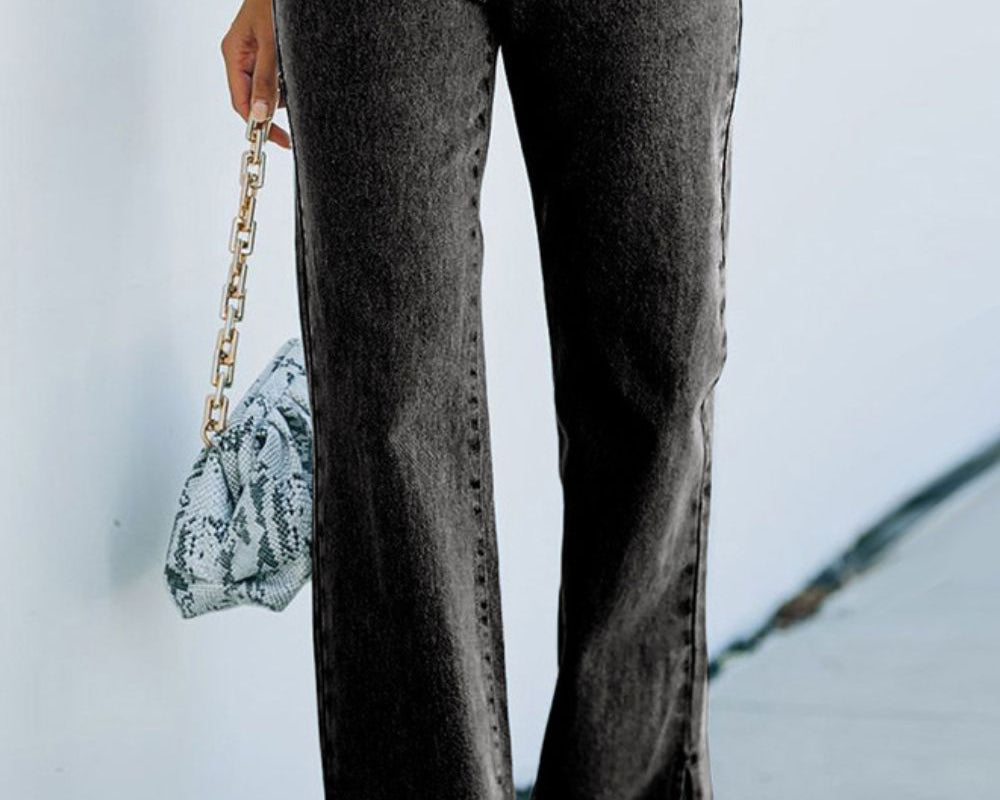 NEWYORKLISTED STYLE COLLECTION: Side Slit Boot Cut Jeans - NEWYORKLISTED