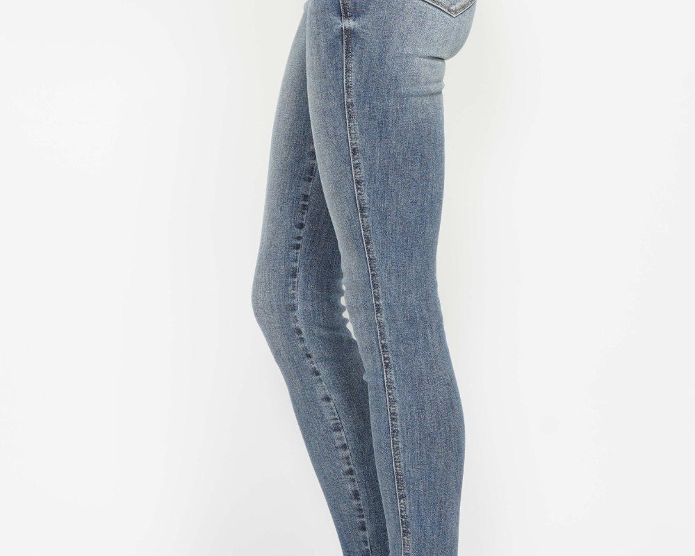 NEWYORKLISTED STYLE COLLECTION: Full Size Tummy Control Contrast Wash Skinny Jeans - NEWYORKLISTED