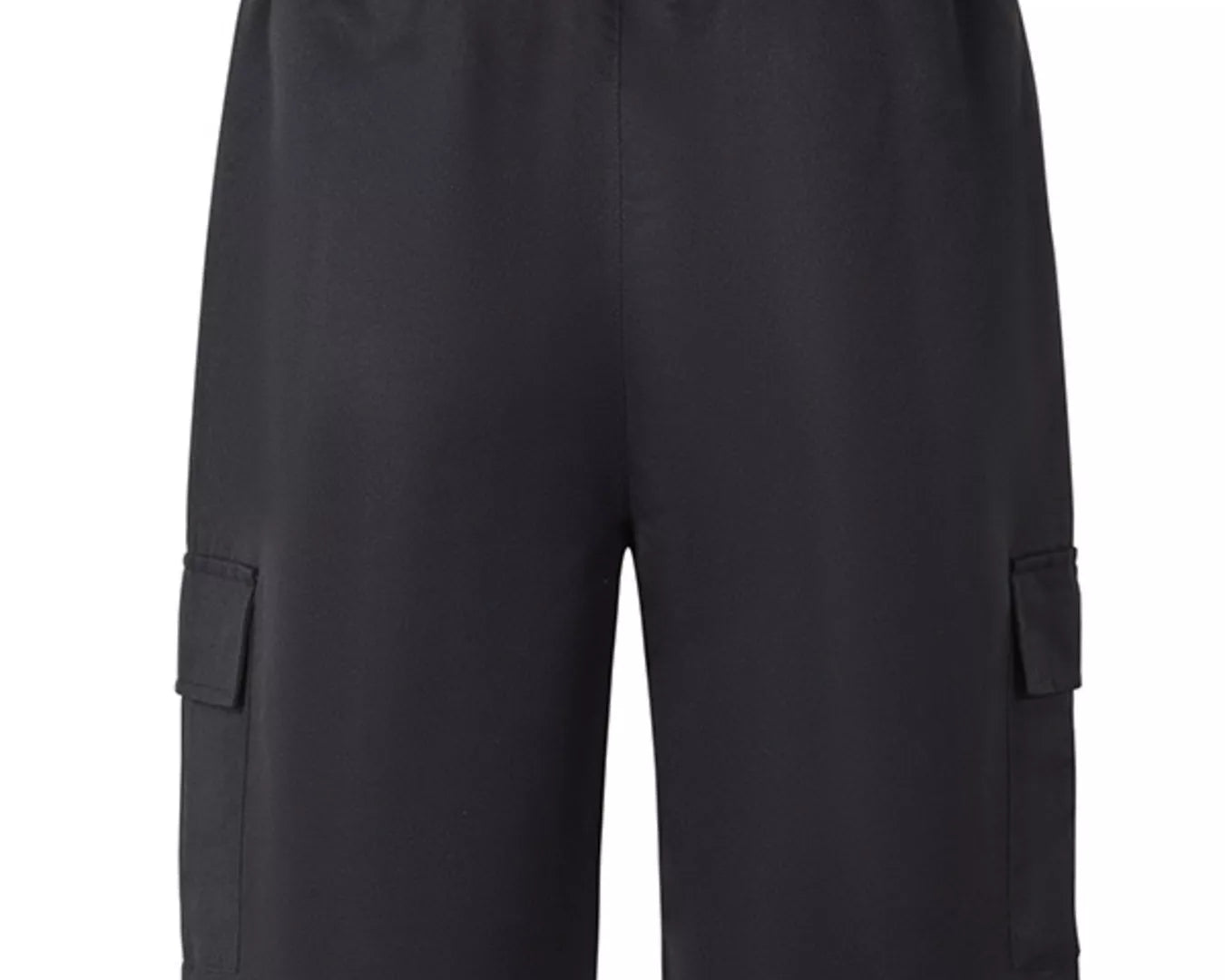 NEWYORKLISTED ATLAS MEN'S COLLECTION: Black cargo shorts on a white background