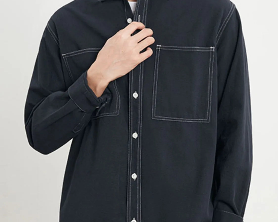 NEWYORKLISTED ATLAS MEN'S COLLECTION: Men's Button Up Long Sleeve Shirt