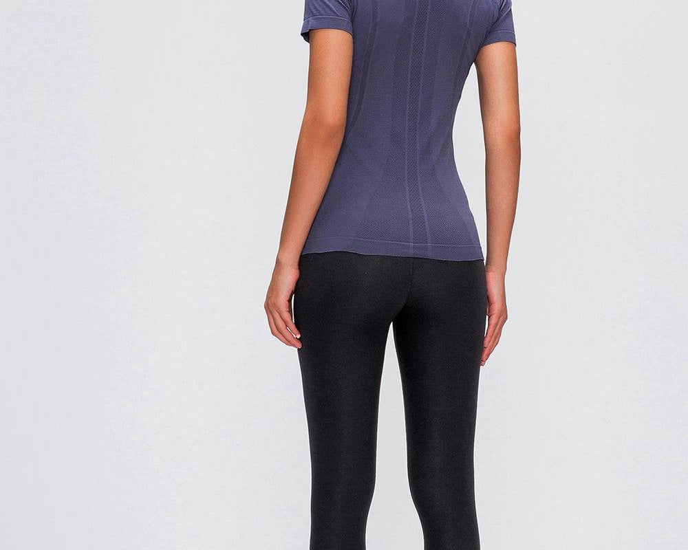 Millennia Round Neck Short Sleeve Active T-Shirt - NEWYORKLISTED