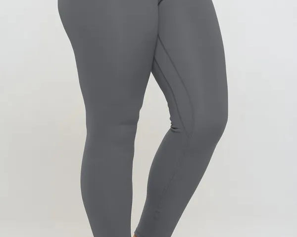 NEWYORKLISTED ACTIVEWEAR Gray leggings worn by a person on a white background