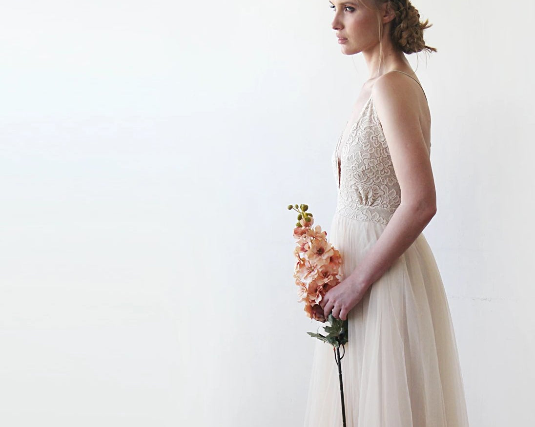 NEWYORKLISTED ELEGANT Bride Collection: Champagne Wedding Dress #1205 - NEWYORKLISTED