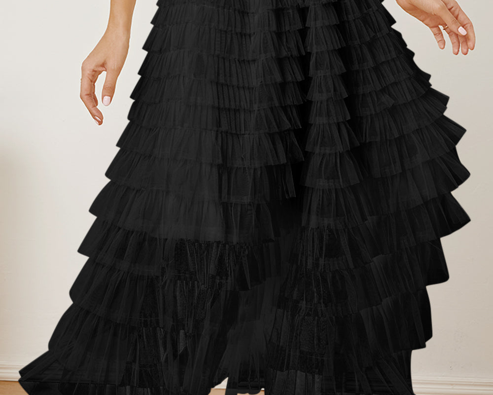 NEWYORKLISTED STYLE COLLECTION: Ruched High Waist Tiered Skirt - NEWYORKLISTED