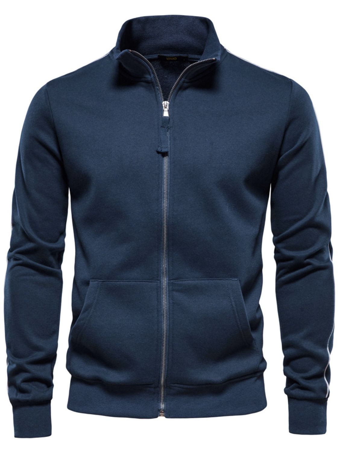 NEWYORKLISTED ATLAS MEN's COLLECTION: Men's Zip Up Long Sleeve Sweatshirt in Navy