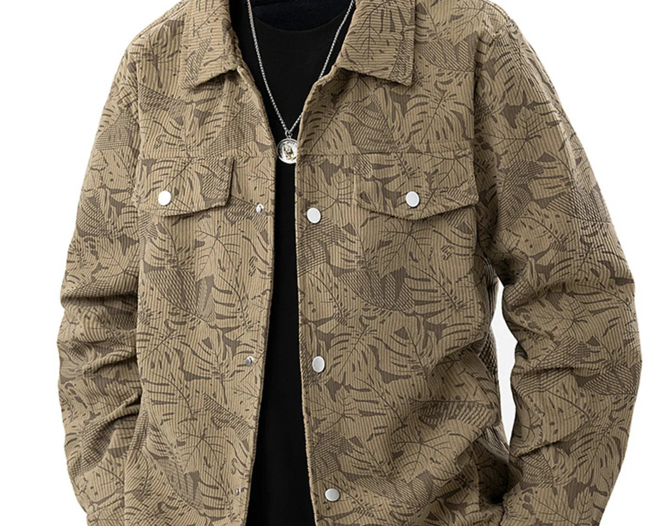 NEWYORKLISTED ATLAS Men’s Collection™: Brown patterned jacket on a white background