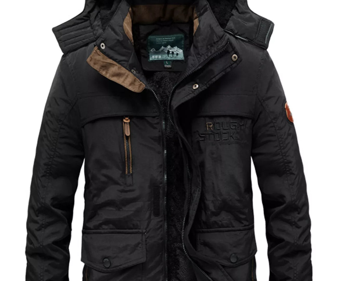 NEWYORKLISTED ATLAS MEN'S COLLECTION – Men's zip-up hooded parka coat, product image 3