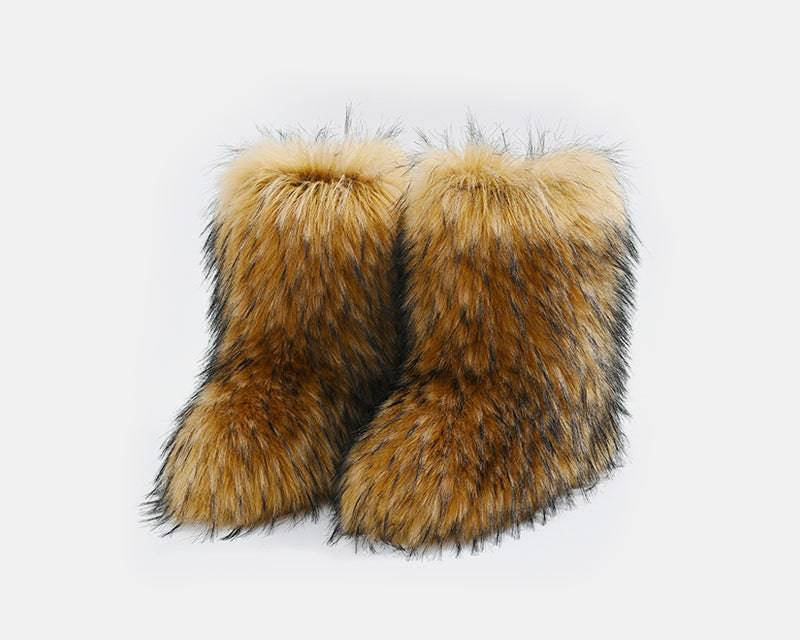 NEWYORKLISTED STYLE COLLECTION: Hug Me Comfort Fuzzy Platform Boots - NEWYORKLISTED