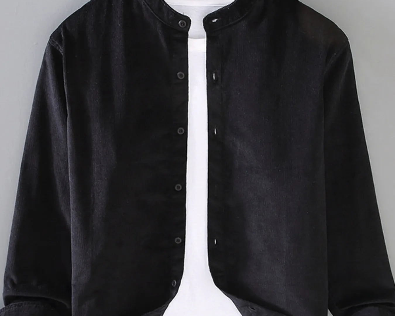 NEWYORKLISTED ATLAS MEN'S COLLECTION: Men's Button Up Long Sleeve Shirt in Black