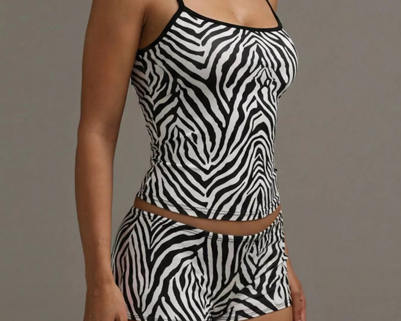 NEWYORKLISTED INTIMATE APPAREL COLLECTION: Zebra Print Cami and Short Set