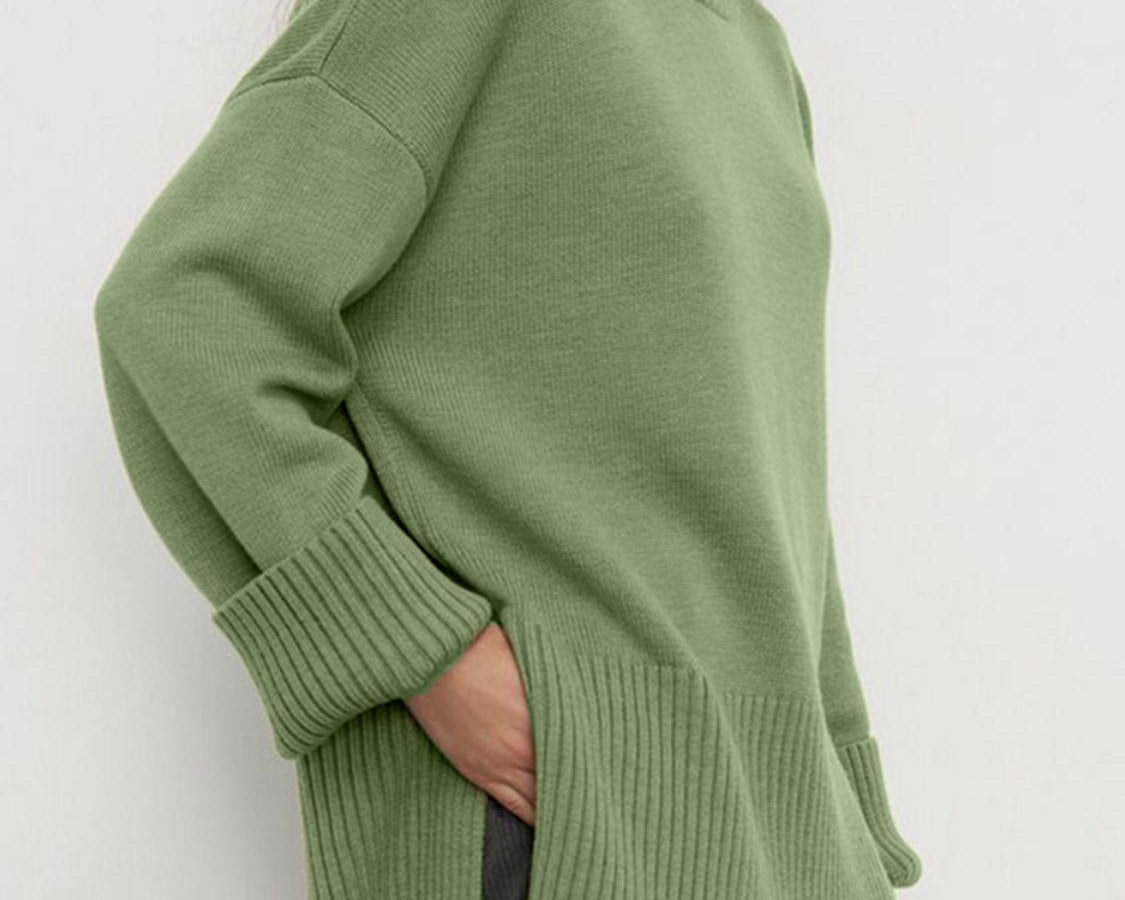 NEWYORKLISTED STYLE COLLECTION: Turtleneck Drop Shoulder Sweater - NEWYORKLISTED