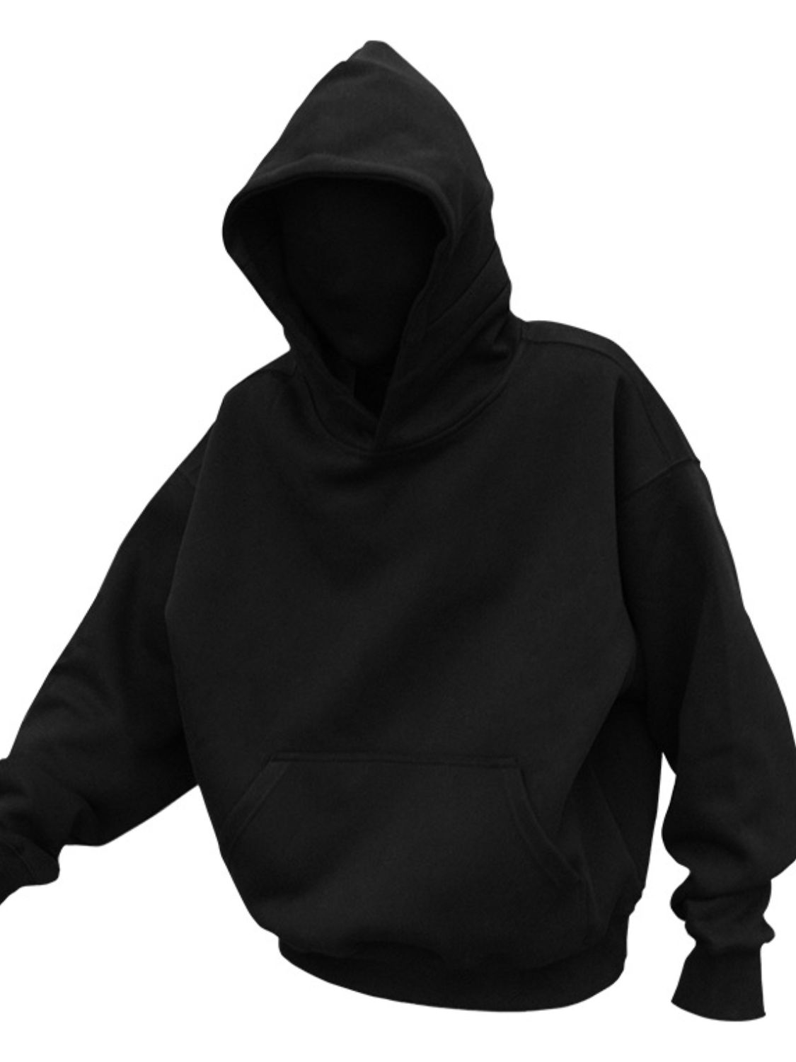 NEWYORKLISTED ATLAS MEN'S COLLECTION: Long Sleeve Hoodie with Pocket in Black