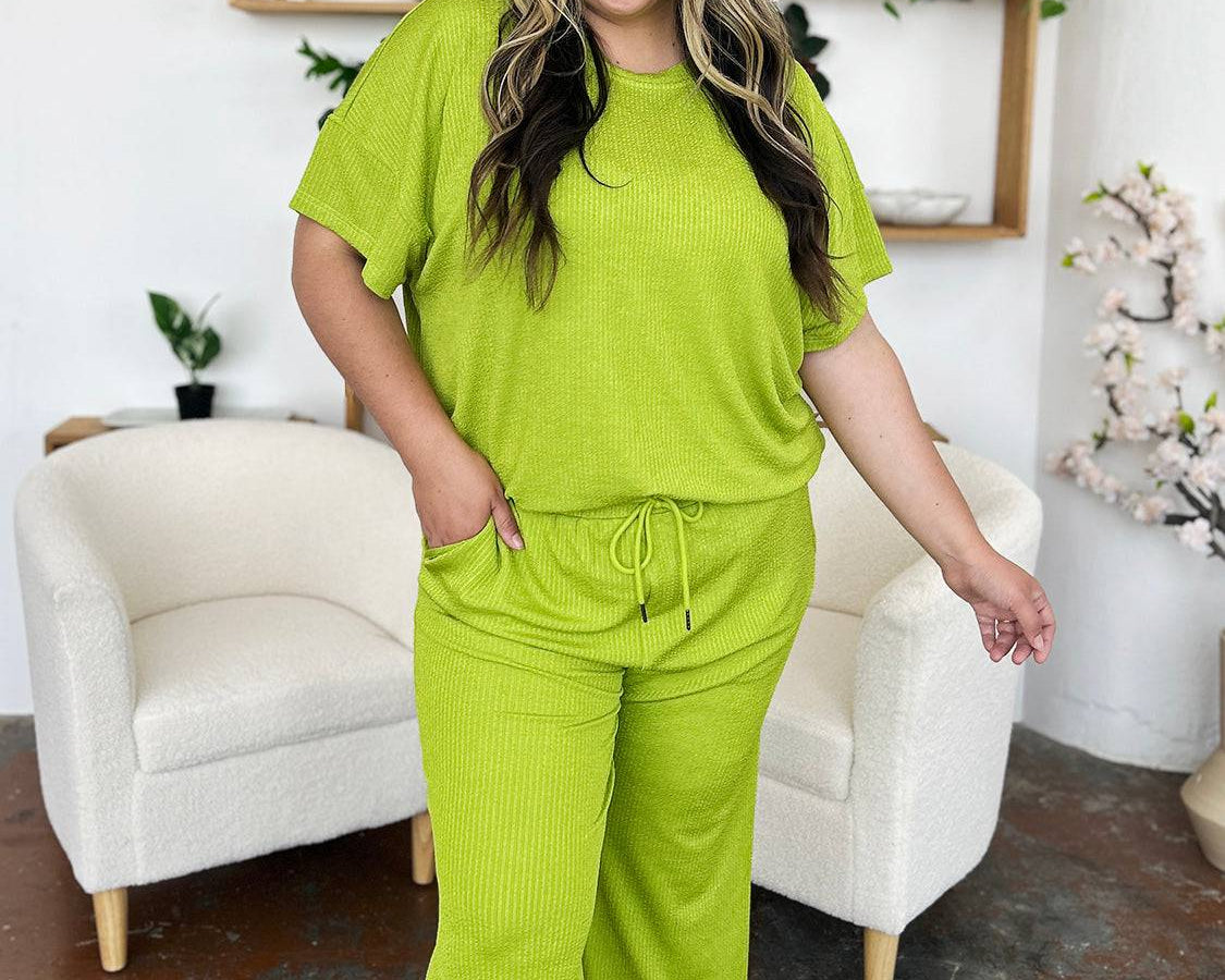 NYLD Short Sleeve T-Shirt and Wide Leg Pants - NEWYORKLISTED