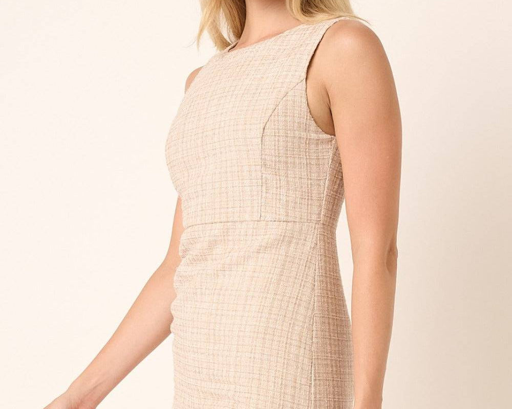 NEWYORKLISTED STYLE COLLECTION: Tweed Sleeveless Mini Dress - NEWYORKLISTED