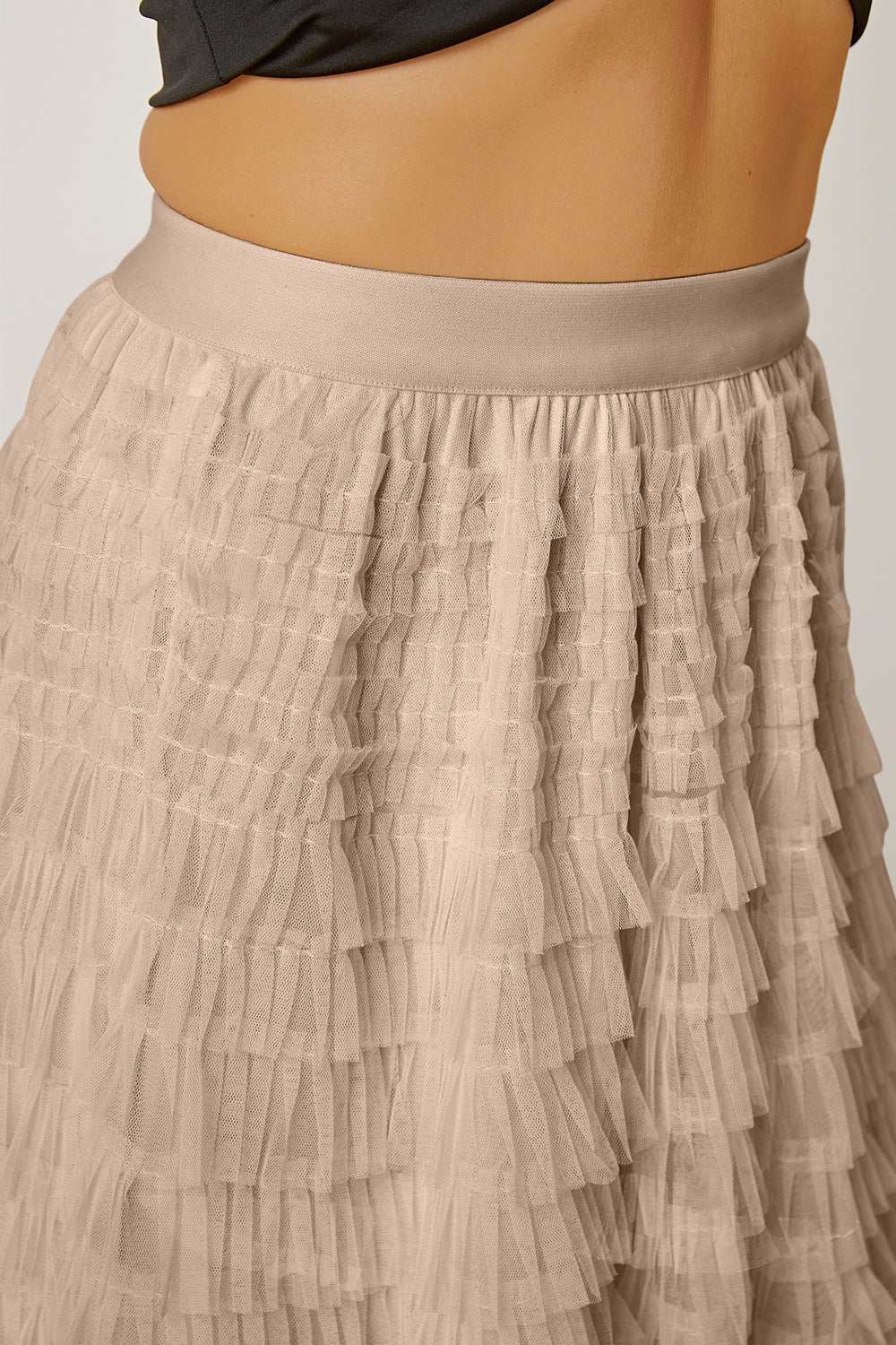 NEWYORKLISTED STYLE COLLECTION: Ruched High Waist Tiered Skirt - NEWYORKLISTED