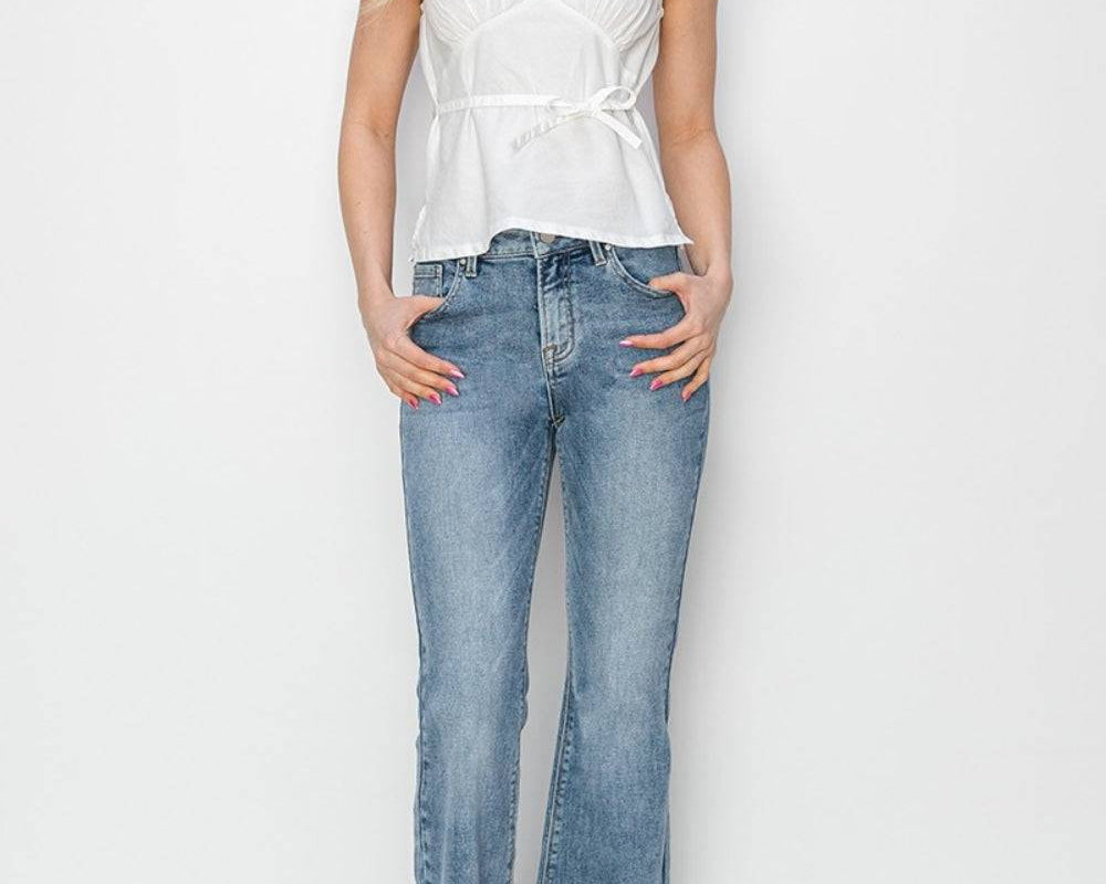 RISEN Full Size Mid Rise Bootcut Jeans - NEWYORKLISTED