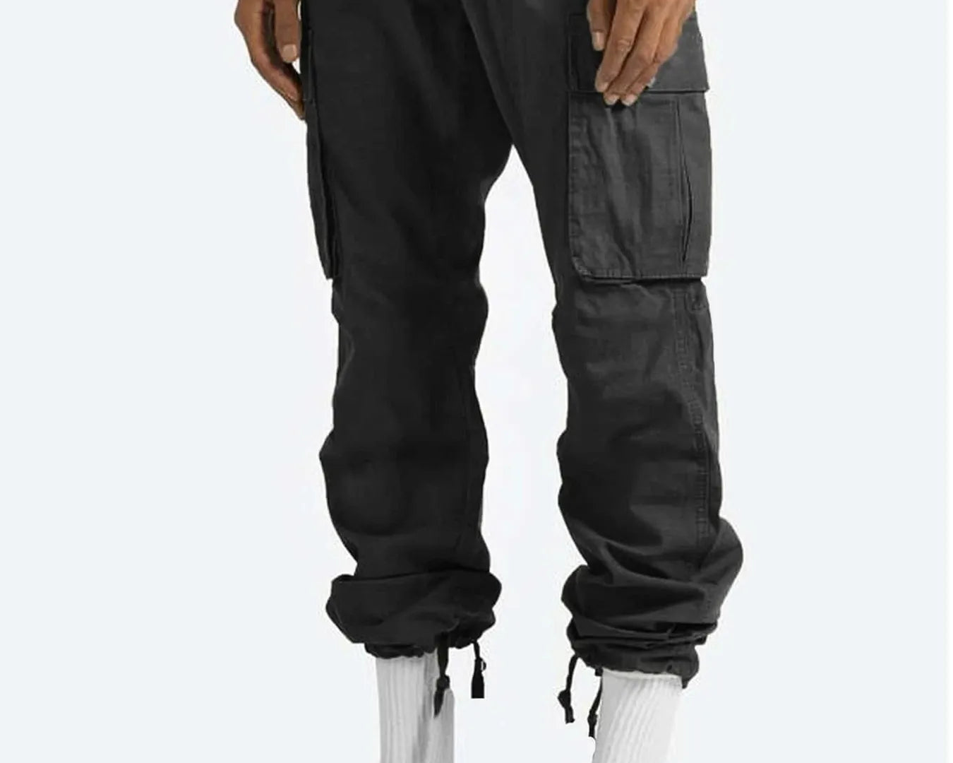 NEWYORKLISTED ATLAS MEN'S COLLECTION: Men's Full Size Drawstring Cargo Pants Plus Size