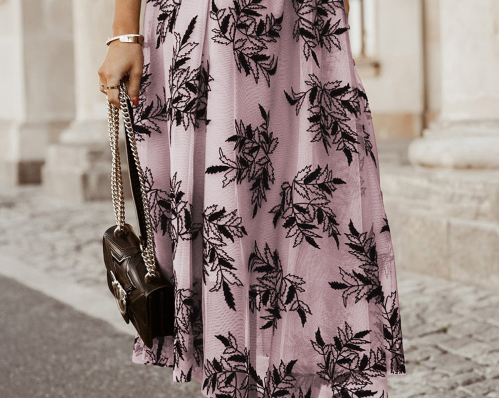 Embroidered High Waist Maxi Skirt - NEWYORKLISTED