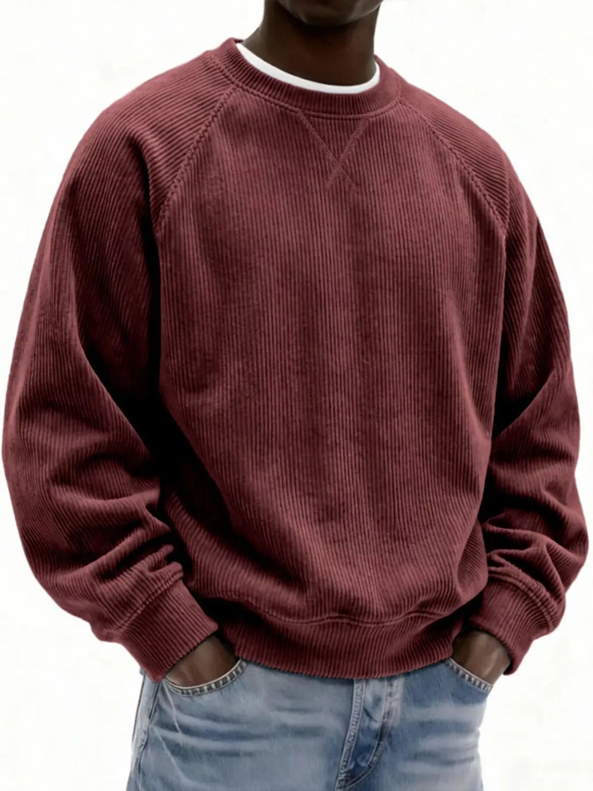 NEWYORKLISTED ATLAS MEN'S COLLECTION – Men's corduroy crew-neck sweatshirt, product image 11